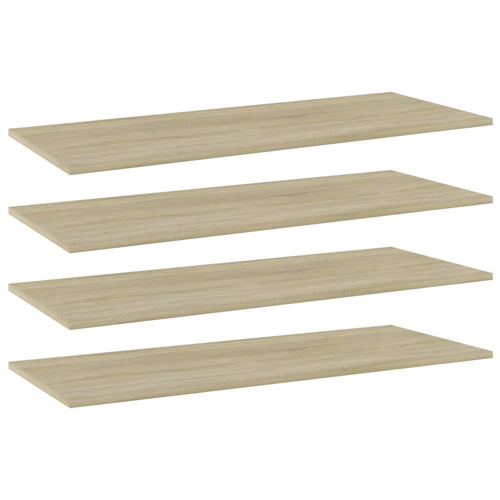 vidaXL - Engineered Wood Bookshelf Boards, Sonoma Oak 39.4&quot;x15.7&quot;x0.6&quot;, Set of 4 for Additional Storage Space