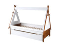 simple relax Loreen Twin Bed in Oak & White Finish