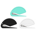 Zonice Letter Opener Envelope Slitter - Envelope Opener,Mail Opener,Wrapping Paper Cutter,Package Opener 3 Pack (Black/Cyan/Whit