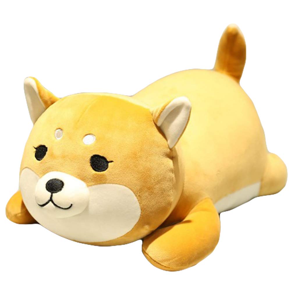 Erdao Shiba Inu Plush Pillow,Soft Corgi Stuffed Animals Toy Cute Sleeping Puppy Doll Gifts For Kids (Round Eyes, 13.7 Inch)