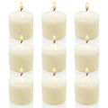 Ivory Votive Candles, 9 Packs Unscented Small Votives for Wedding, Holiday Party, Home Decoration (8 Hour), 1.5 D x 1.25 H