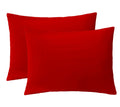 Imaylex Soft Brushed Microfiber Fabric Zipper Pillowcase, Cozy And Lightweight, Easy Care, Set Of 2, Red, Standard, 20' X 26'