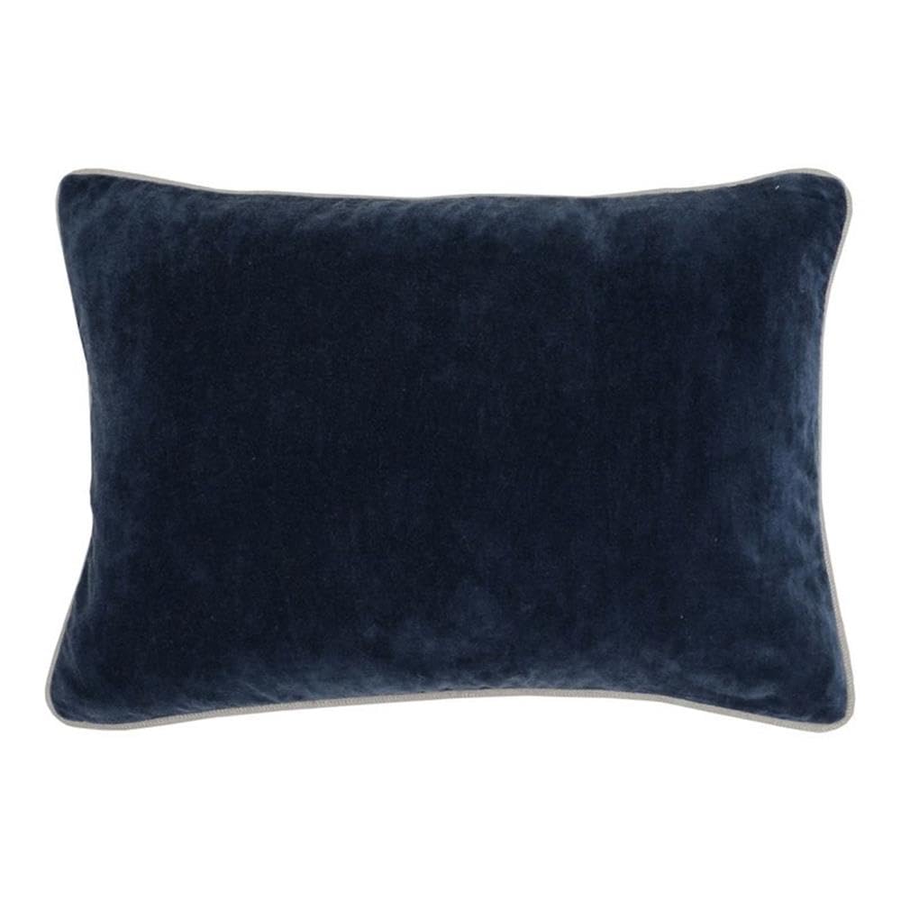 Universal Lighting and Decor Kosas Home Harriet 14x20 Rectangular Transitional Cotton Velvet Pillow in Navy