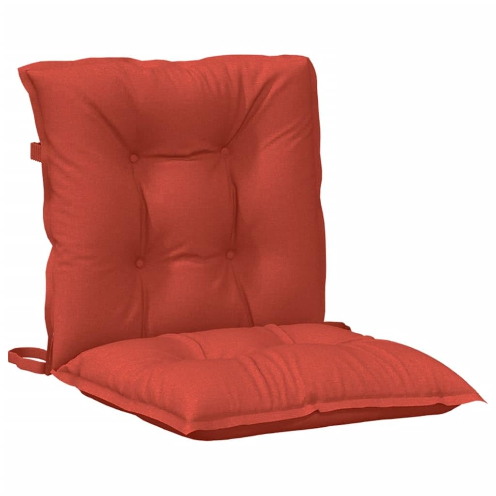 Vidaxl Lowback Chair Cushions 4 Pcs Melange Red 39.4X19.7X2.8 Fabric