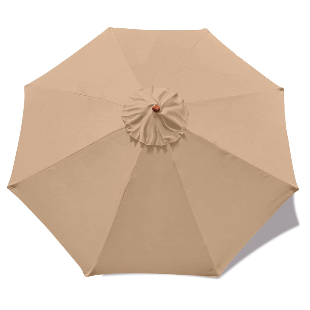 Mastercanopy Patio Umbrella 9 Ft Replacement Canopy For 8 Ribs-Beige