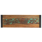 vidaXL Industrial Style Console Table in Solid Reclaimed Wood with Durable Black Powder-Coated Steel Legs - Easy Assembly, Ideal for Living Room or Hallway