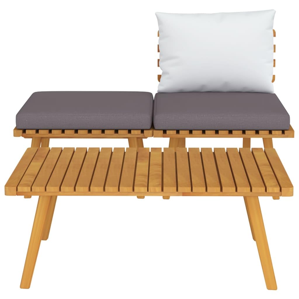 vidaXL 3 Piece Patio Lounge Set - Rustic Acacia Wood Outdoor Furniture with Cushions - Weather-Resistant, Customizable Comfort for Garden and Patio
