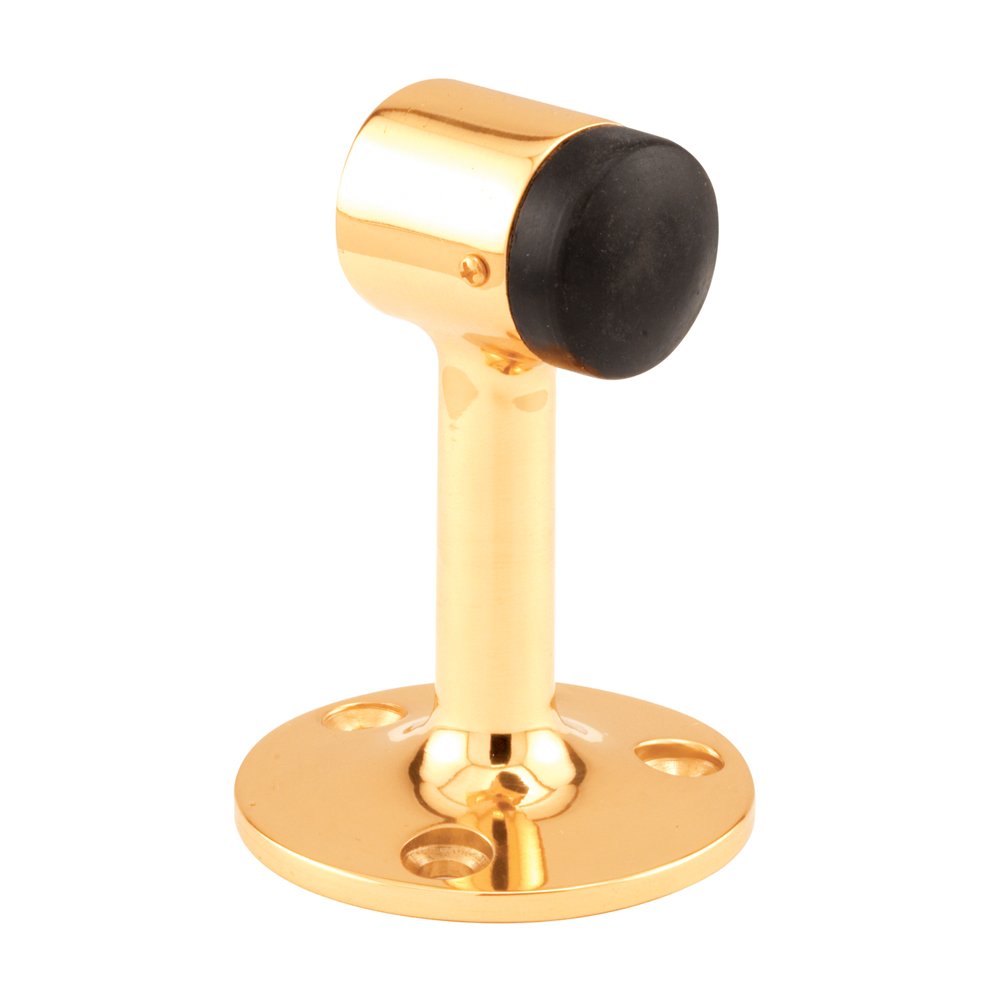 Prime-Line J 4600 3 In., Bright Brass, Solid Brass Floor Door Stop (Single Pack)