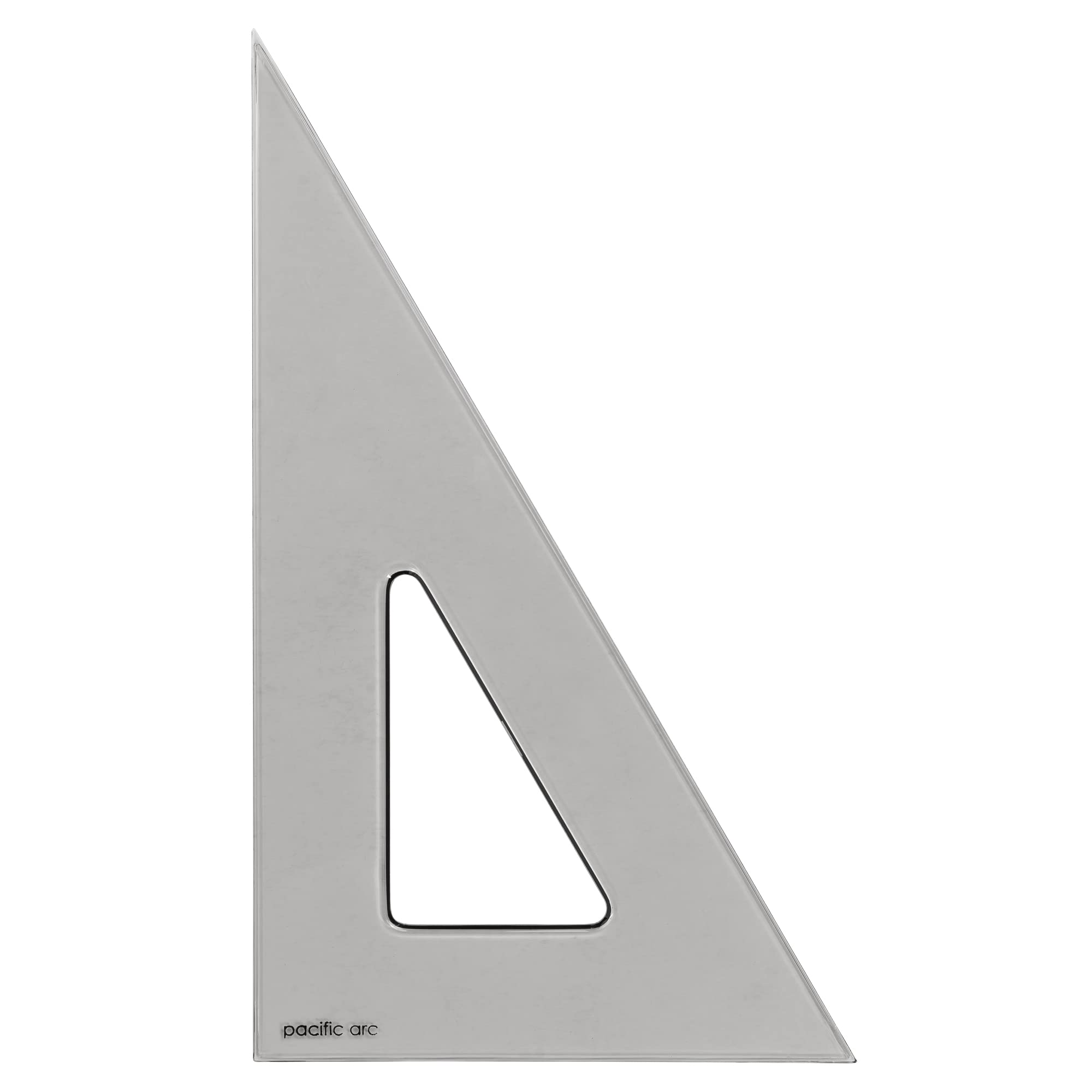 Pacific Arc'S Scholastic Triangle - 6 Inch - Smoke - 30/60 Angle - Polystyrene - Inking Edge - Technical Drawing Tools, Drafting