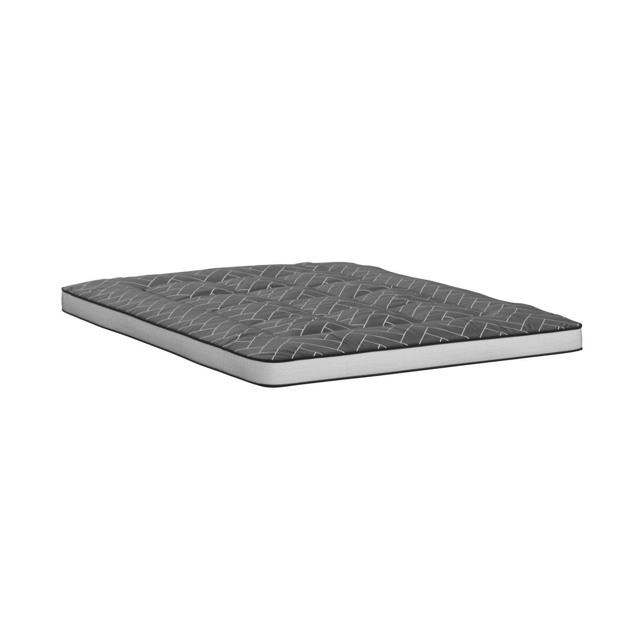 Maxyoyo Black Geometric Pattern Futon Mattress, Japanese Floor Mattress Quilted Bed Mattress Topper, Extra Thick Folding Sleeping Pad Breathable Floor Lounger Guest Bed For Camping Couch, Full