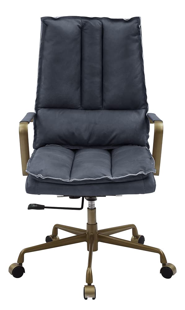 Acme Furniture Tinzud Office Chair in Gray Leather