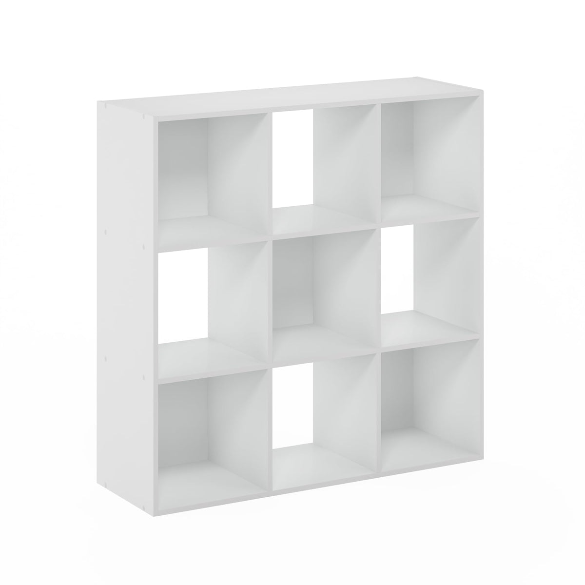 Furinno Pelli Cubic Multipurpose Clothing & Closet Storage Organizer Shelf, 9-Cube, White