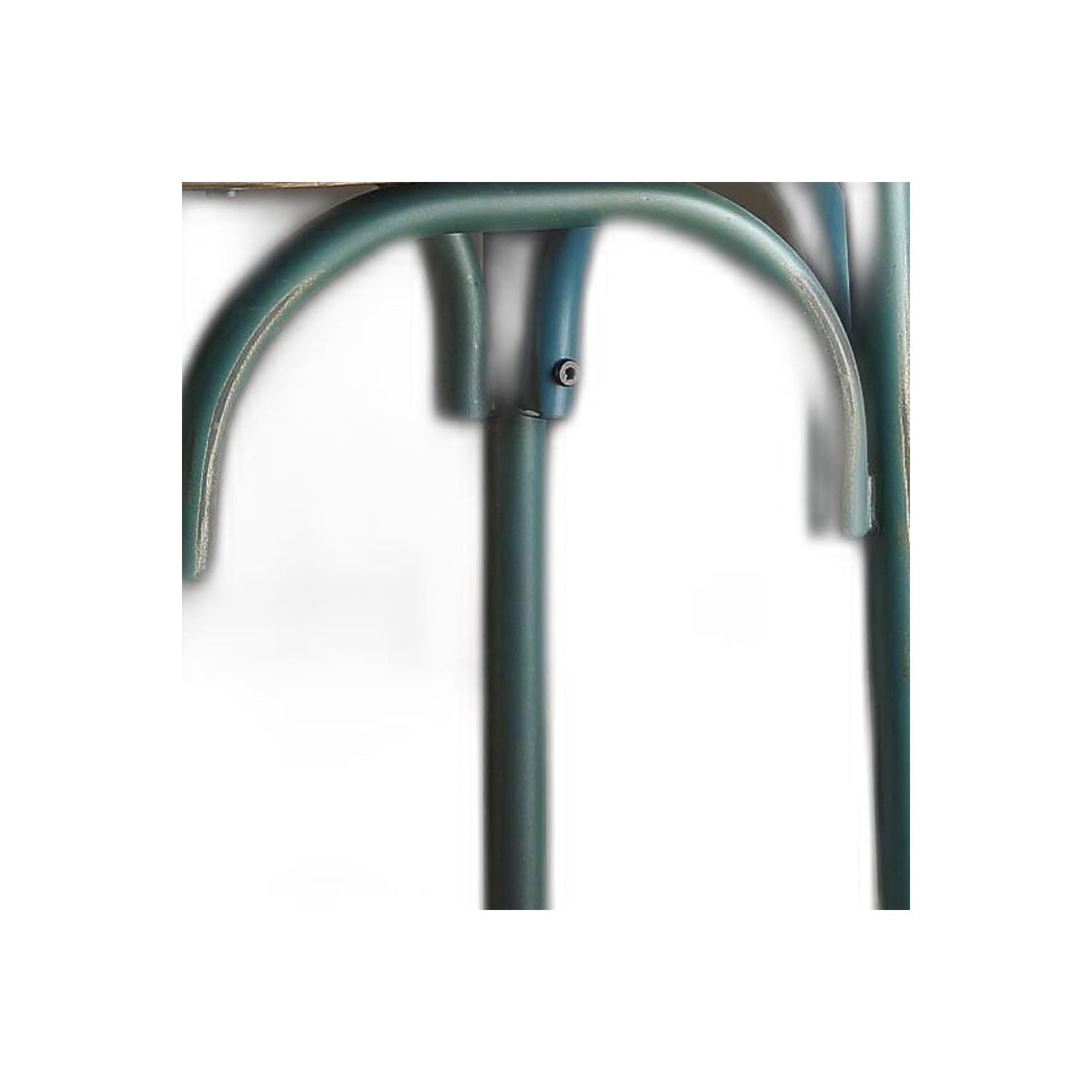 HomeRoots 43' Brown and Turquoise Iron Chair with Footrest