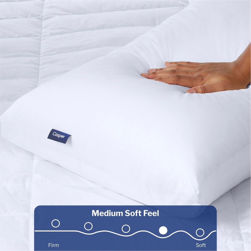 Casper Sleep Original Pillow For Sleeping, King, White