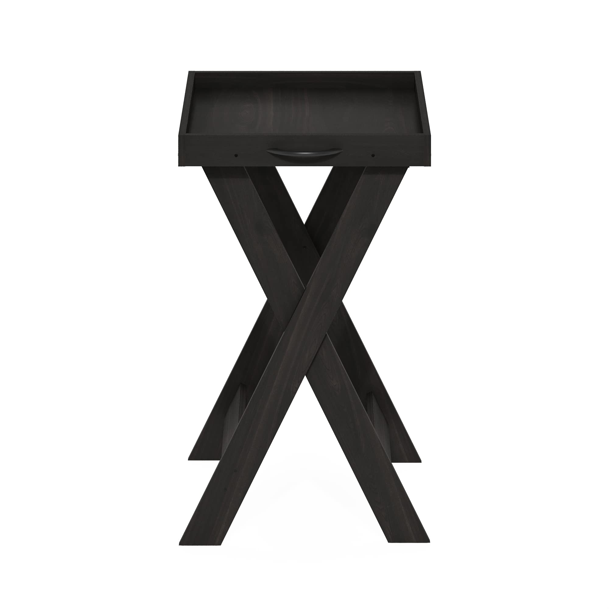 Furinno Classic Tray Table With Removable Tray, Espresso