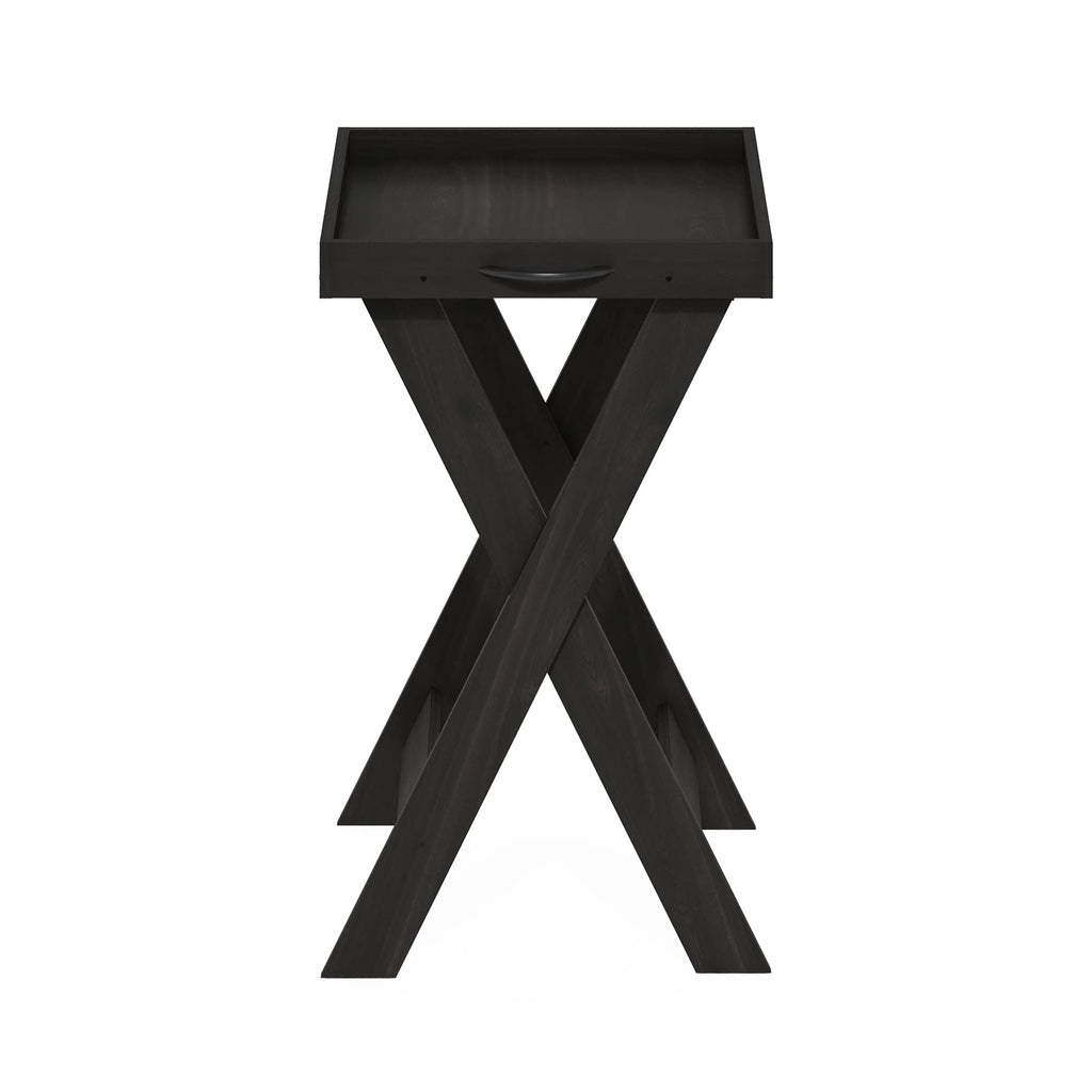 Furinno Classic Tray Table With Removable Tray, Espresso