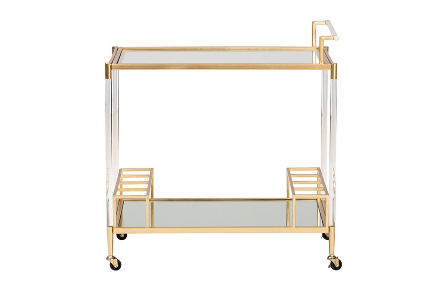 Baxton Studio Rosalina Wine Cart