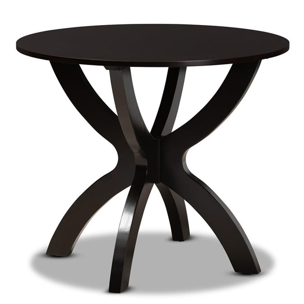 Baxton Studio Karla Modern and Contemporary Transitional Dark Brown Finished Wood 5-Piece Dining Set