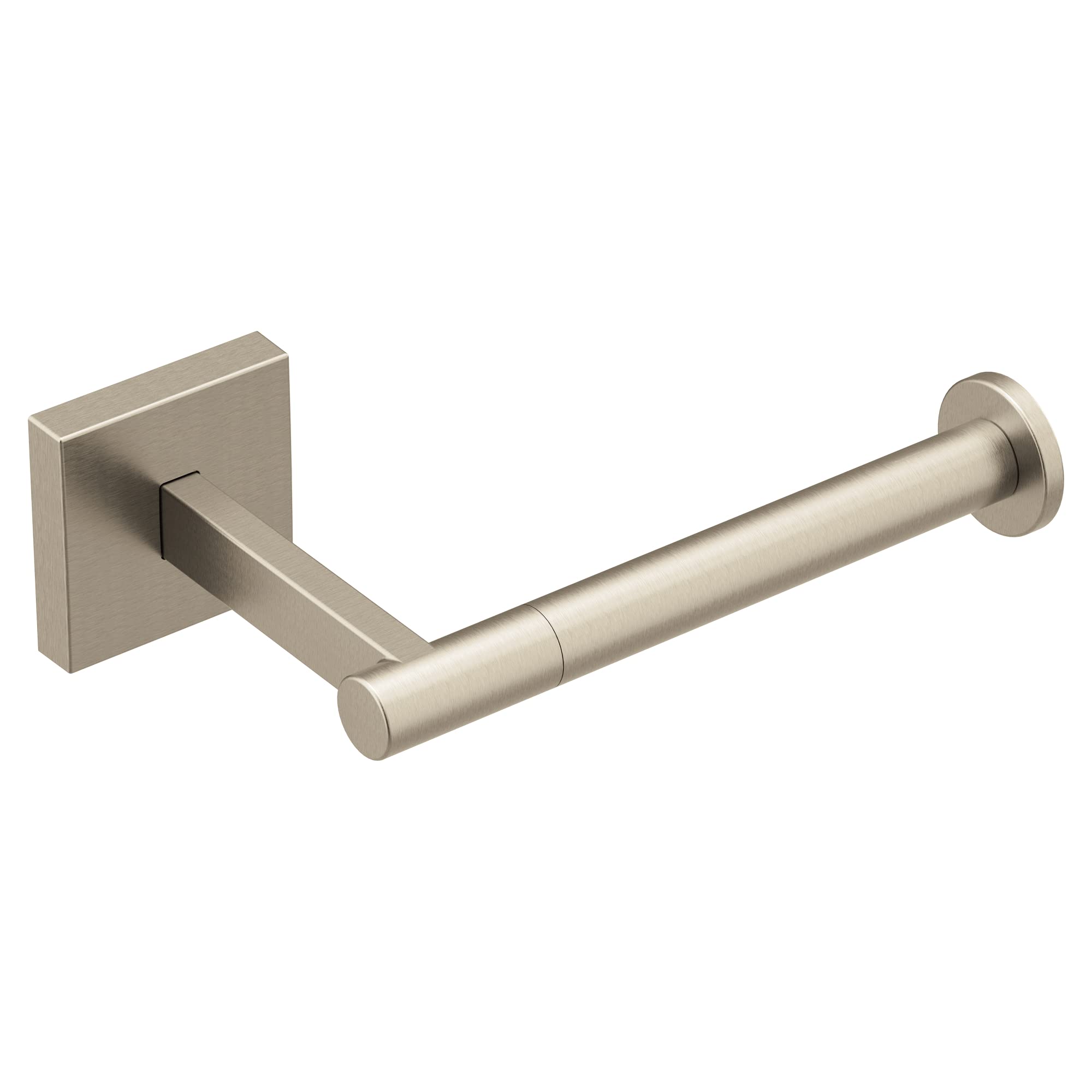 Moen Triva Brushed Nickel Single-Post Toilet Paper Holder, BP1808BN