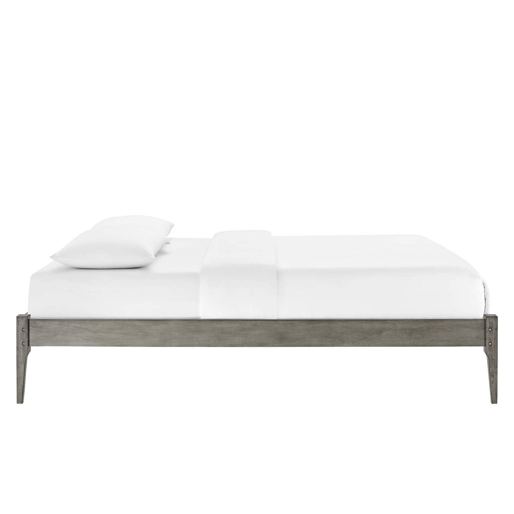 Modway Mod-6246-Gry June Queen Wood Platform Bed Frame, Gray