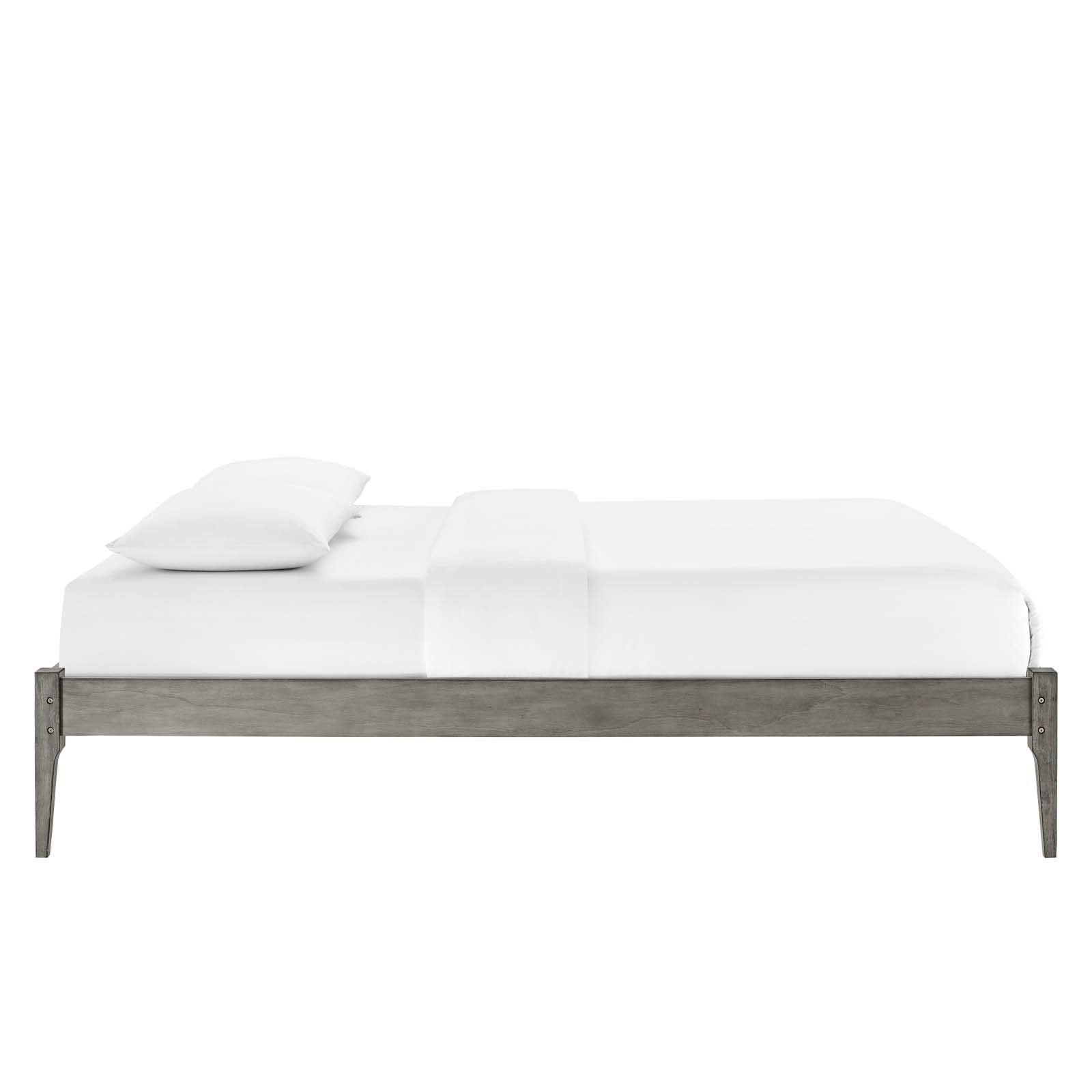 Modway Mod-6244-Gry June Twin Wood Platform Bed Frame, Gray