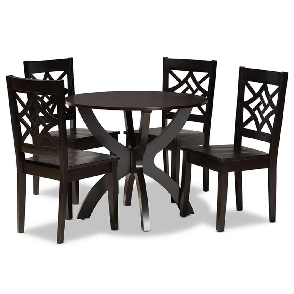 Baxton Studio April 5-Piece Dining Set - Thumbnail 2