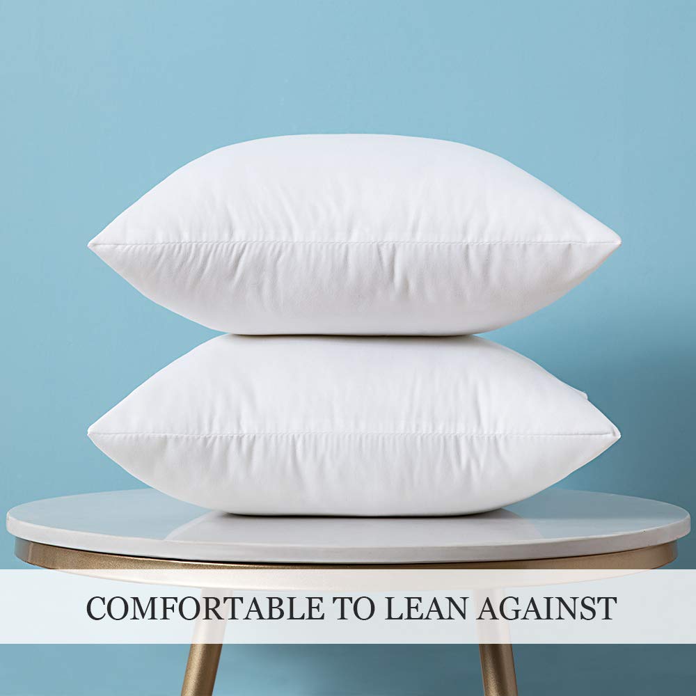 Miulee Set Of 2 Throw Pillow Inserts Premium Pillow Stuffer Square Form For Decorative Cushion Bed Couch Sofa 18X18 Inch