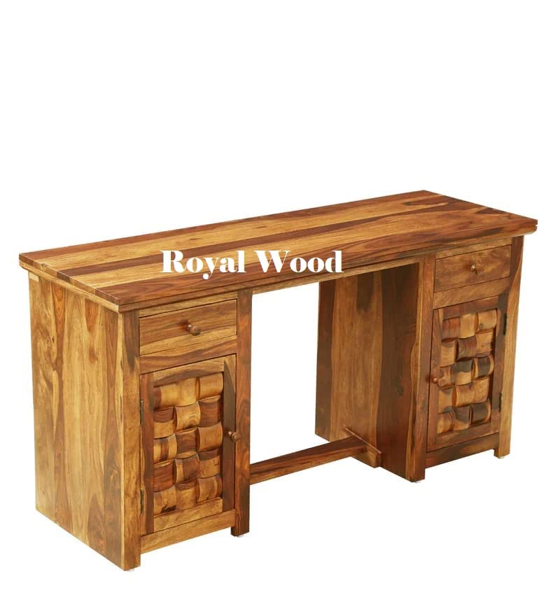 File To Table Icon Royal Wood Sheesham Wood Study Table For Adults & Students With Shelf ...