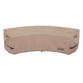 Ultcover Patio Curved Sofa Cover Waterproof For 3-4 Seater Outdoor Sectional Furniture Couch 126'(Back Arc Length) / 82'(Front