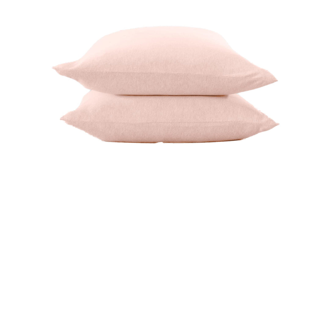 4 Piece Jersey Knit California King Cotton Blend Pink Sheet Set | Ultra-Soft T-Shirt Jersey Bedding Sheets & Pillowcases | Heath