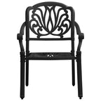 Patio Chairs 2 pcs Cast Aluminum Black