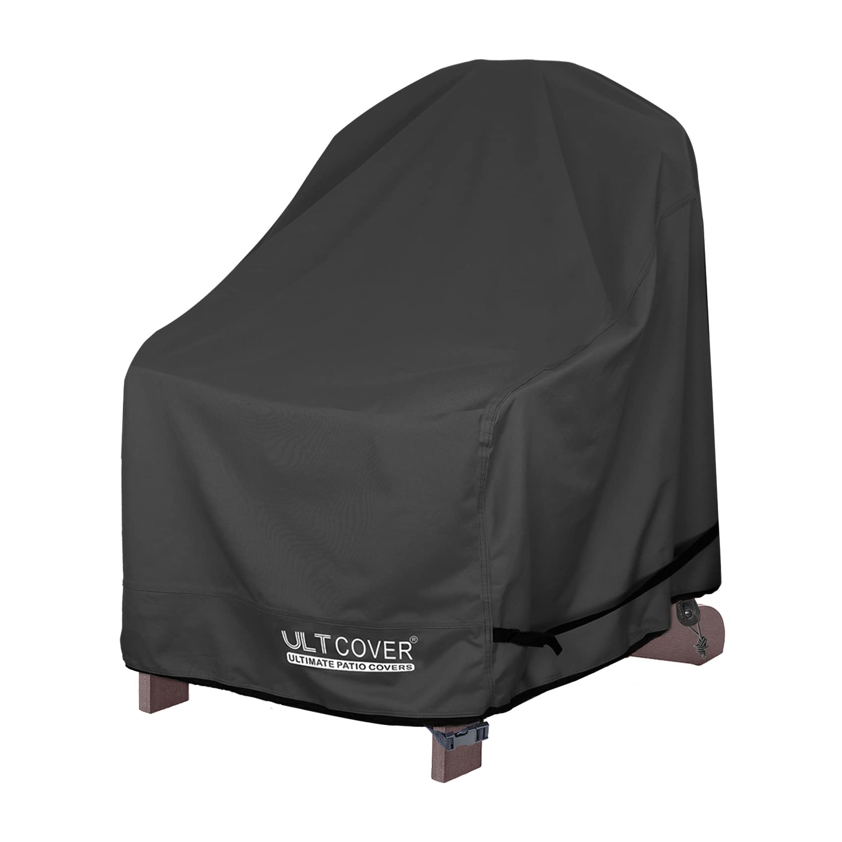 Ultcover Waterproof Patio Adirondack Chair Cover For Outdoor Chair Size Upto 28W X 31D X 36H Inch, Black