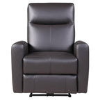 Acme Blane Tufted Leather Upholstered Power Motion Recliner in Brown