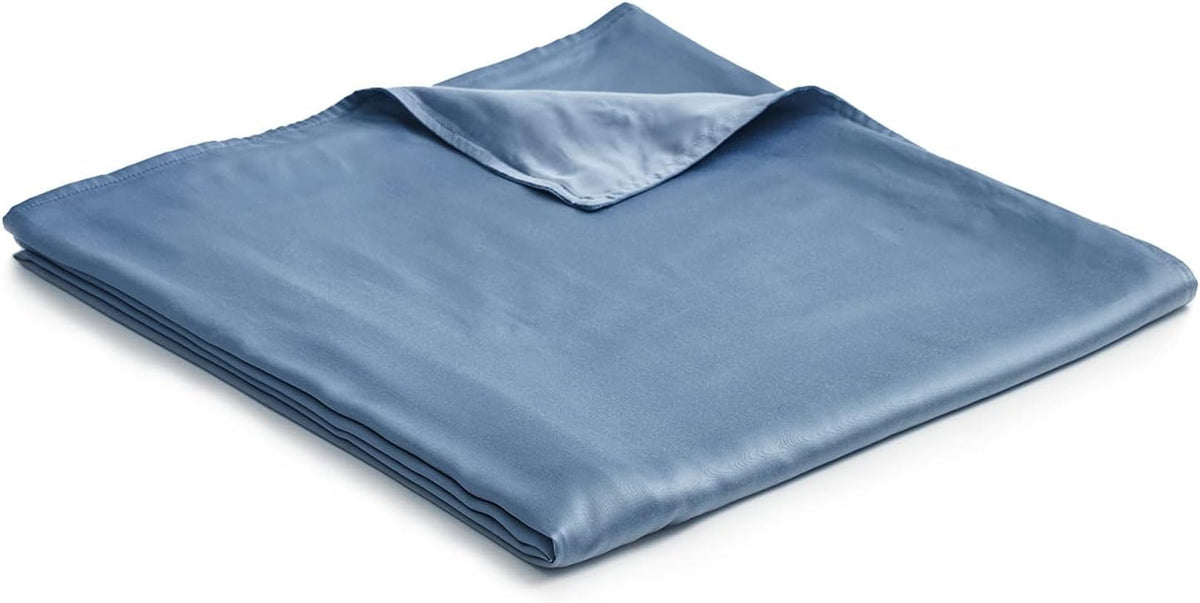 Ynm Exclusive Bamboo Viscose Duvet Cover For Weighted Blankets With 16 Strings (Blue Grey, 60'X80')