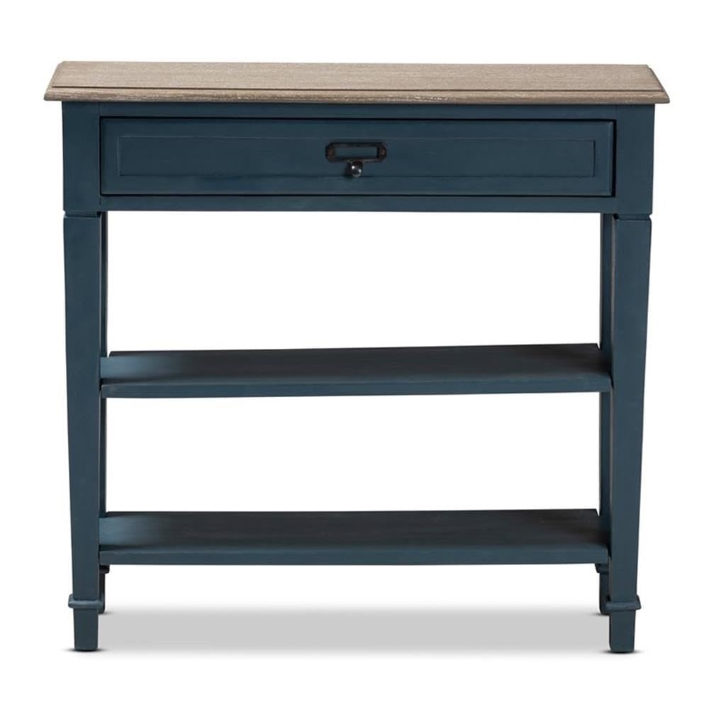 Baxton Studio Dauphine French Provincial Blue Spruce Fiinished Wood Accent Console Table