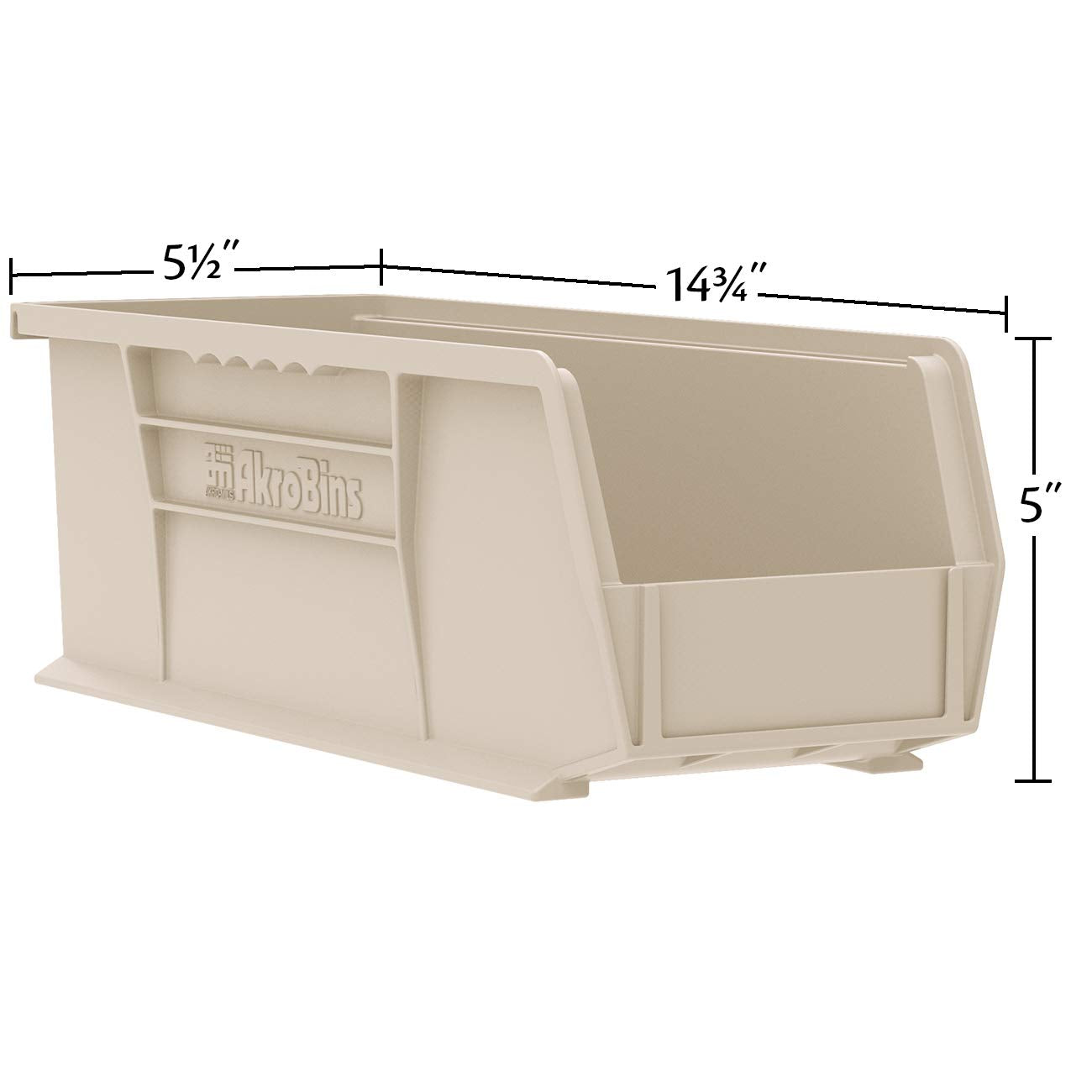 Akro-Mils 30234 Akrobins Plastic Hanging Stackable Storage Organizer Bin, 15-Inch X 5-Inch X 5-Inch, Clear, 12-Pack