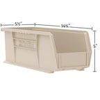 Akro-Mils 30234 Akrobins Plastic Hanging Stackable Storage Organizer Bin, 15-Inch X 5-Inch X 5-Inch, Blue, 12-Pack