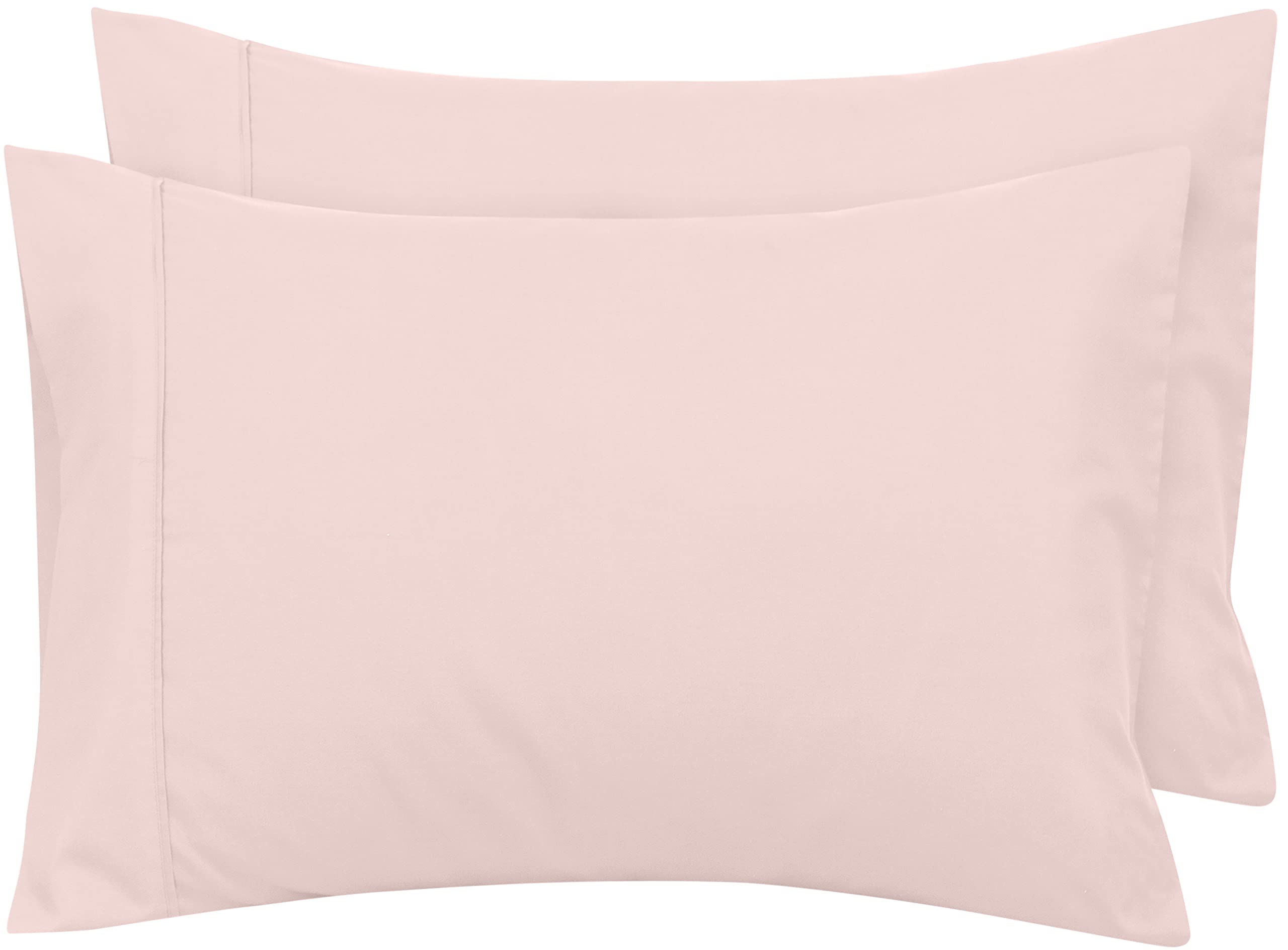 Royale Linens Standard Pillowcase Set Of 2 - Bed Pillow Cover - 20'X26' - Pink Pillowcases - 1800 Brushed Microfiber, Wrinkle