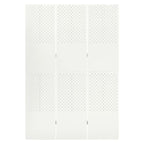 vidaXL 3-Panel Room Divider in White - 47.2"x70.9", Durable Steel Partition Screen with Rubber feet, Versatile for Bedroom, Dining Room & Living Room Decoration