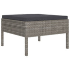 vidaXL 5 Piece Outdoor Patio Lounge Set - Gray Poly Rattan with Anthracite Cushions - Weather-Resistant, Comfortable and Stylish - Perfect for Patio, Garden, Backyards