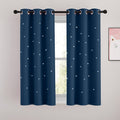 Nicetown Kids Blackout Curtains For Boys Bedroom, Grommet Thermal Insulated Star Cutout Room Darkening Curtains For Living Room,