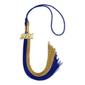 Endea Graduation Double Color Tassel with Gold Date Drop (Royal Blue/Antique Gold, 2021)