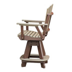 American Furniture Classics OS Home and Office Model 130-C-WWTB Arm Weatherwood on a Tudor Brown Base Counter Height Swivel Dining Chair