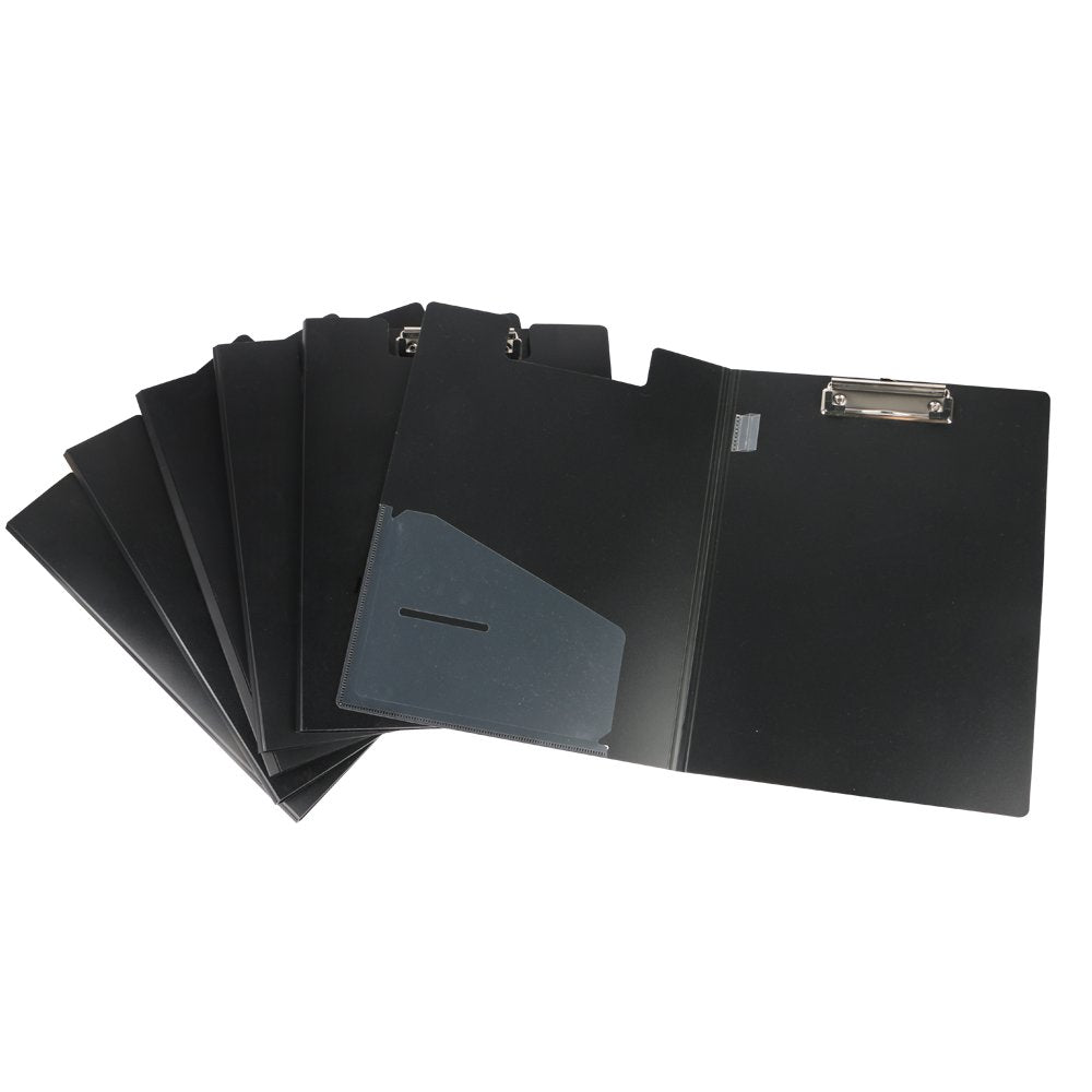Eagle Plastic Clipboard Folder, Letter Size, 9.84-11.97-Inch, Pack Of 6, Black