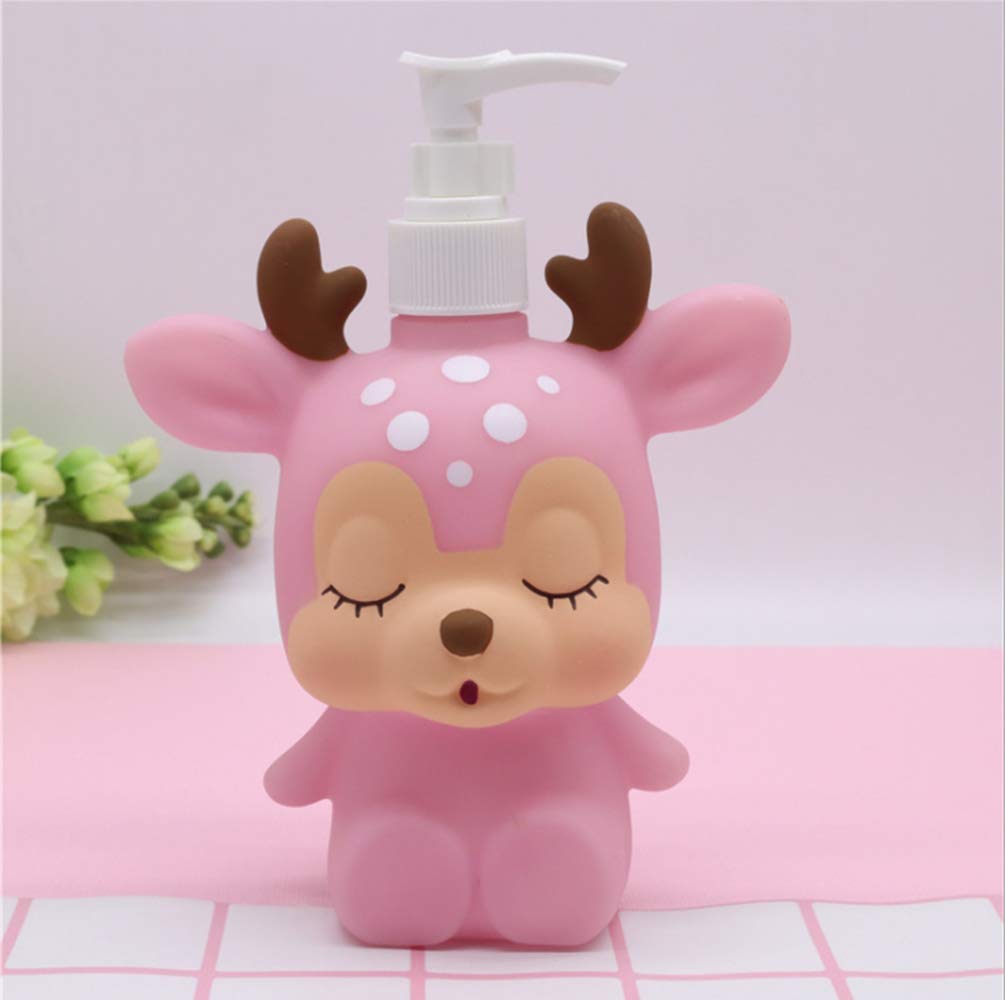 Hyever Deer Duck Cute Cartoon Animal Hand Soap Pump Lotion, Hand Soap, Shampoo, Shower Gel Dispenser, Suitable For Bathrooms, Ki