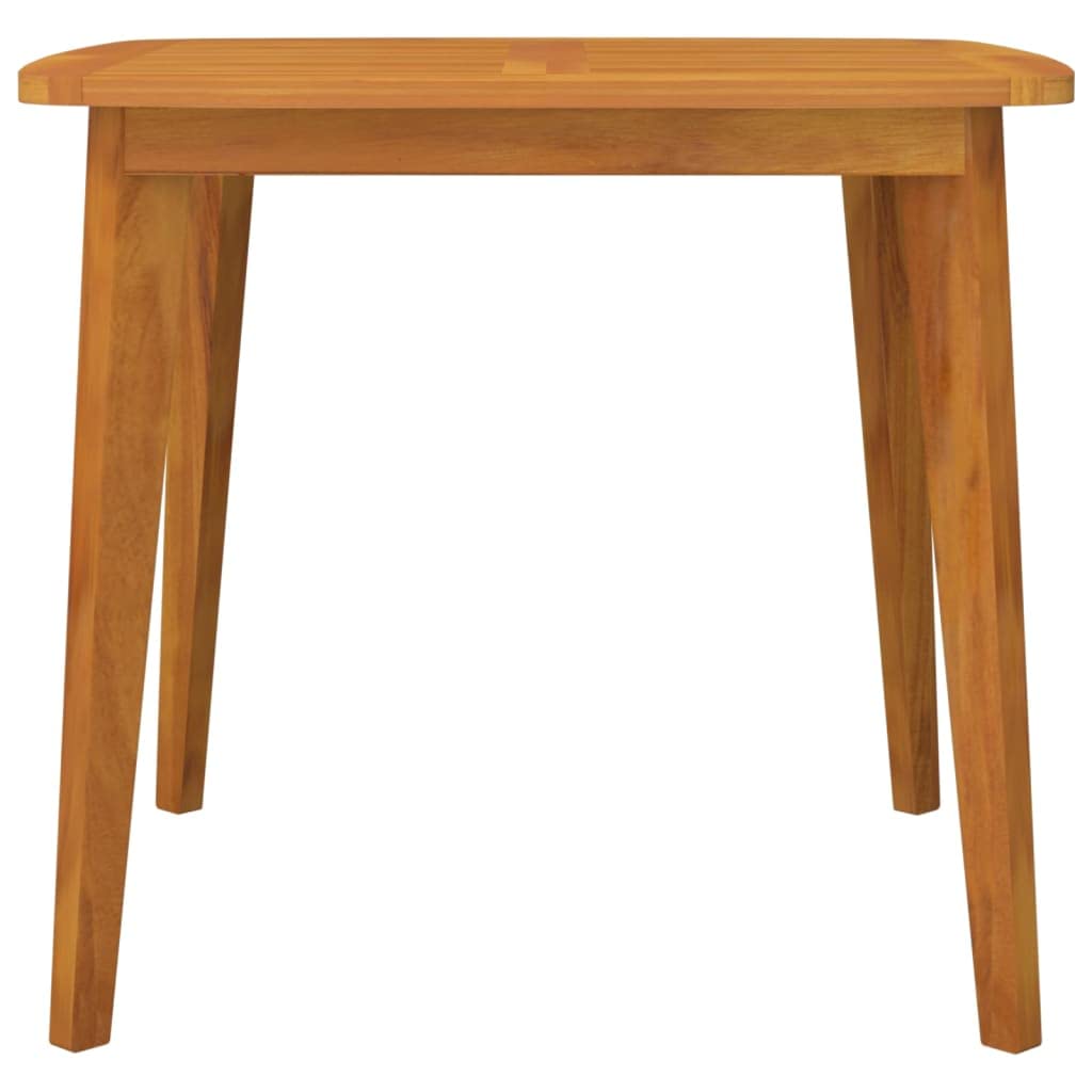 vidaXL Solid Acacia Wood Patio Table with Diagonal Leg Structure and Sturdy Tabletop Design, Perfect for Outdoor Use - Brown, 33.5"x33.5"x29.5"
