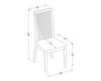 East West Furniture Norfolk 7 Piece Set Consist Of A Rectangle Dining Table With Butterfly Leaf And 6 Kitchen Chairs, 32X54 Inch, Buttermilk & Cherry