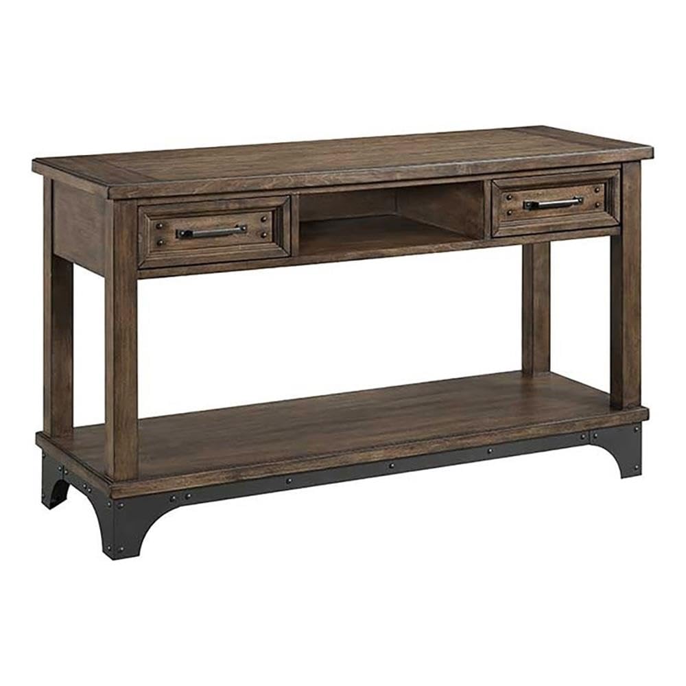 Intercon Whiskey River 50&quot; Wide Sofa Table with 2 Drawers, Gun Powder Gray