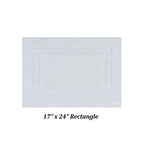 Better Trends 100% Cotton Lux Collection Bath Mats, White Bath Mat - Tufted, Reversible & Absorbent & Machine Washable Bath Mats