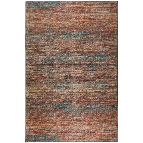 Ciara Cr1 Orange Transitional Rug Rectangle 5' X 7 ' 6"